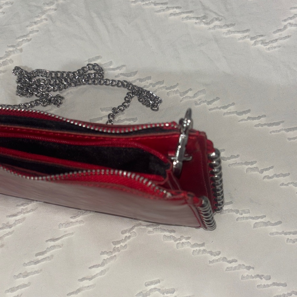 Zara Red Leather wallet in a chain bag - Picture 4 of 5